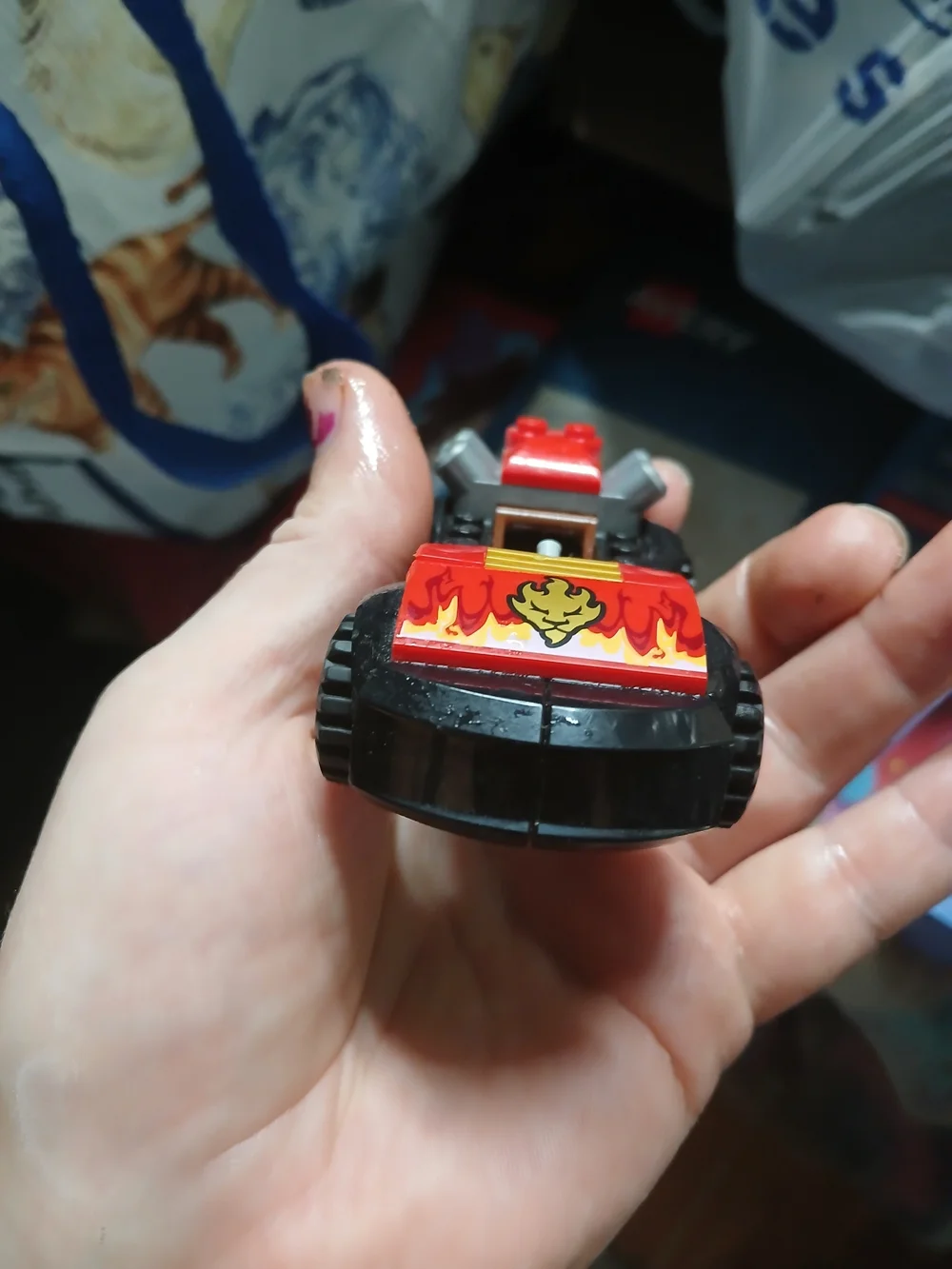 LEGO Ninjago vehicle, likely from the Kai's Ninja Race Car EVO (71780) set.